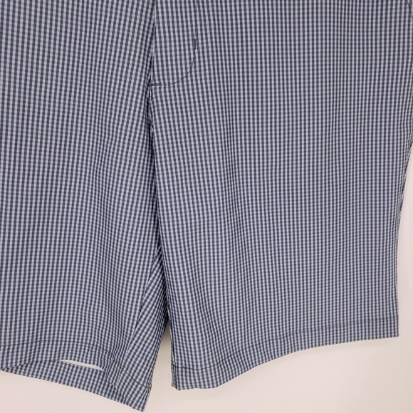 Adidas Plaid Golf Shorts Mens 32 Blue Check Stretch Performance Athletic Gingham - Picture 5 of 10